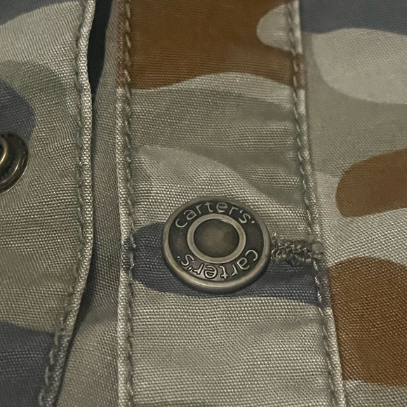 Carters boys blue , brown, green camouflage jacket with snap buttons - Picture 5 of 13